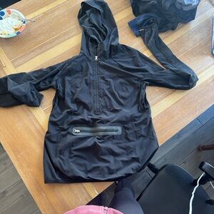 Lululemon Black Hooded Windbreaker Jacket